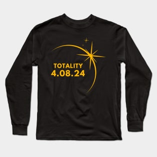 America Totality 4.08.24 Total Solar Eclipse 2024 Long Sleeve T-Shirt